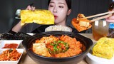 자취요리로 딱...🥺 밥강도 얼큰 스팸김치짜글이, 콘치즈계란말이 먹방 ASMR MUKBANG | Spicy Spam Kimchi Stew, Corn Cheese Gyeranmari