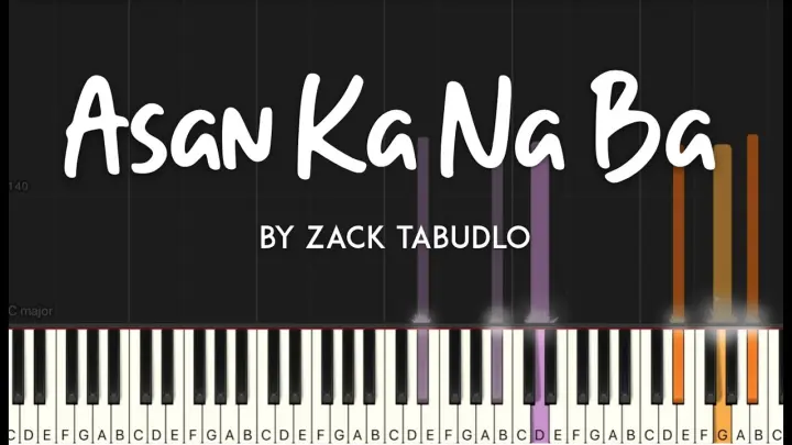 Asan Ka Na Ba by Zack Tabudlo synthesia piano tutorial | lyrics + sheet music