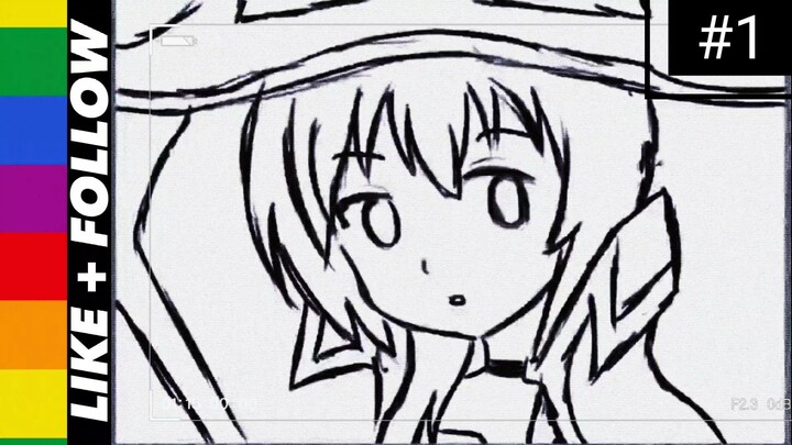 #1 Megumin Speed Drawing Fan Art  #BilibiliAniSummerFair