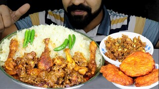 Extreme Spicy Chicken karahi,Mashed Dry Fish,Potato Chop ( চিকেন কড়াই , আলুর চপ ,শুঁটকি ভর্তা ) |