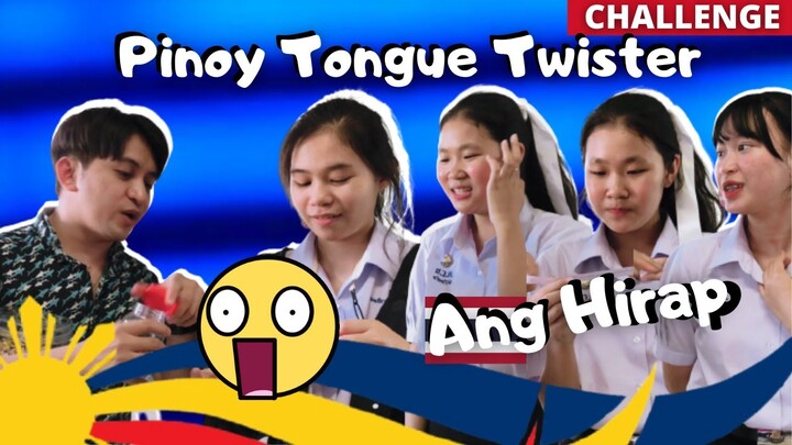 Thai Students accepted the FILIPINO TONGUE TWISTER CHALLENGE | LAUGHTRIP 😂