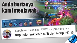 Kenapa Solo Rank Lebih sulit dari hidup ini? Jam Push rank terbaik kapan?