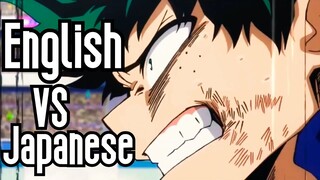 My hero academia English vs Japanese(voice comparison)