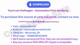 Youri van Hofwegen - Automation First Academy