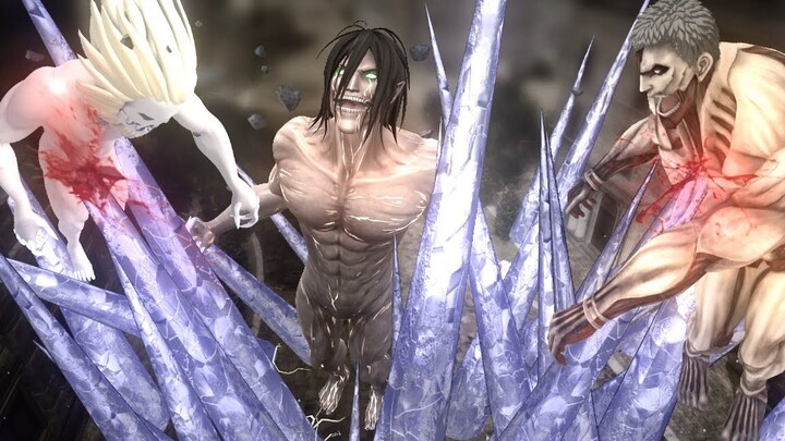 [ Attack on Titan ] Eren uses the power of the Warhammer Titan!