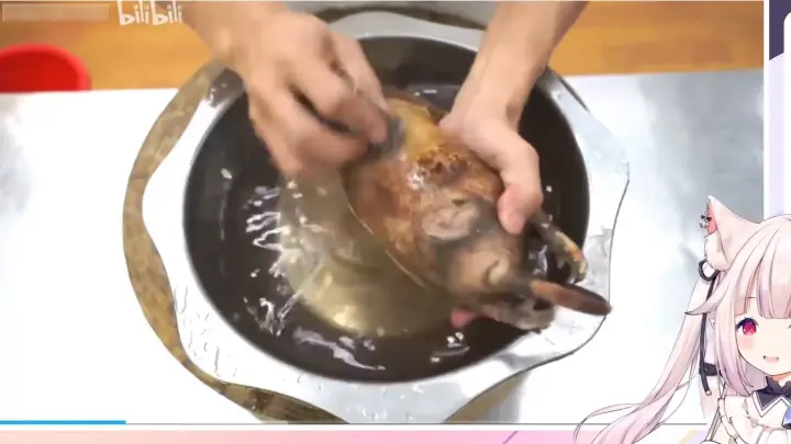 Japanese loli was scared when Wang Gang cooked bamboo rat