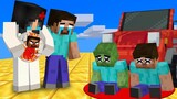 Monster School : Good Baby Zombie and Bad Baby Herobrine - Super Sad Story - Minecraft Animation