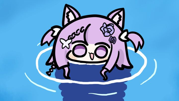 [Description] Nian Xi'a playing in the water / Piggy Bank playing in the water