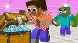Monster School: Ways to Zombie Steal Diamonds from Herobrine - Minecraft Animation