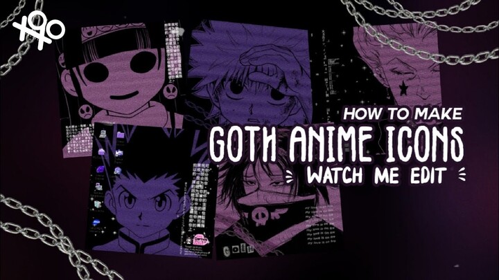 ⋆.ೃ࿔*:･ goth anime icons - watch me edit | xoxoxantzu