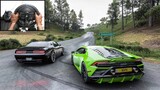 Lamborghini Huracan Evo & Dodge Demon CONVOY | Forza Horizon 5 | Steering Wheel Gameplay
