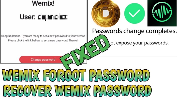 Wemix Wrong password FIXED! Forgot password in wemix and wemix recover password