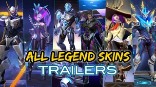 GUSION LEGEND SKIN AND ALL LEGENDS SKINS TRAILERS | COMPILATION | MOBILE LEGENDS