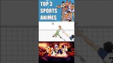 Top 3 Sports Anime #anime #haikyuu #shorts