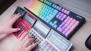 [Music][Re-creation]Playing <GokuRakuJoudo> with 4 calculators