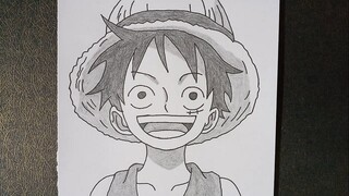 How To Draw Luffy From One Piece Easy | Pencil Sketch