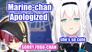 Marine Apologizes to Fubuki after their Fight during Among Us Collab 【Hololive English Sub】