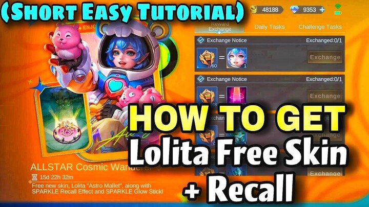FREE LOLITA SKIN + RECALL TUTORIAL!😍 When & How to Get?🌸 Short & Easy Explanation📝