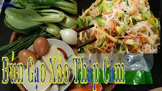 BÚN GẠO XÀO THẬP CẨM_Món ăn ngon đơn giản ngày giãn cách #StayhomandCookingWithme #Búngạoxào