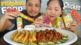Delicious Fried Chicken Feet (Paa ng Manok) x Spicy Dynamite / Filipino Street Food / Mukbang PH