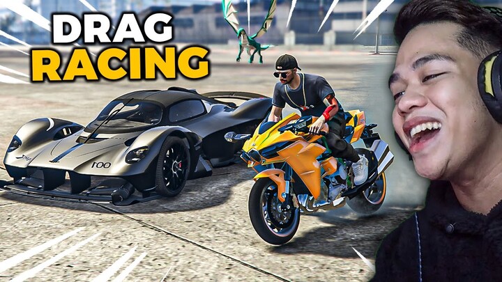 Animated Ninja SUPERBIKE vs DRAGON Supercar - DRAG RACE | GTA 5