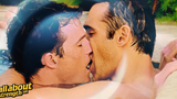 Adrian Paul และ Mike Doyle จูบริมสระน้ำ ( Gay Kiss Scene 4k Remaster )