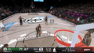 NBA 2K21 Modded Playoffs Showcase | Nets vs Bucks | GAME 5 Highlights 4th Qtr