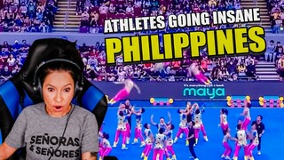 LATINA REACTS to PHILIPPINES NU PEP SQUAD - 2022 UAAP CHEERDANCE COMPETITION // DAAAANG!!!