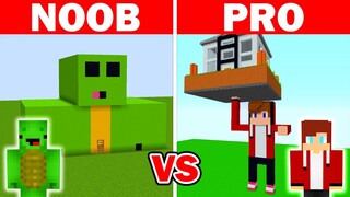 Minecraft NOOB vs PRO JJ and Mikey STATUE HOUSE BUILD CHALLENGE