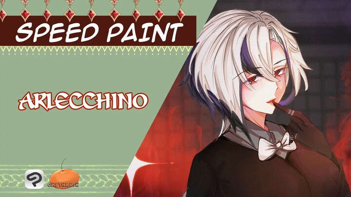 SPEED PAINT | Arlecchino Genshin Impact❤‍🔥