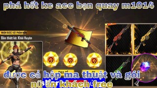 Free Fire| nửa đêm vào acc bạn phá vòng quay chế tác quay m1014 khải huyền được toàn đồ hiếm
