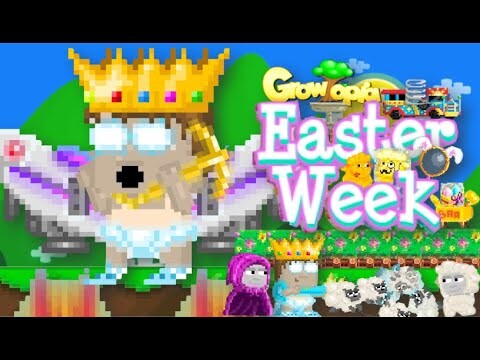 GROWTOPIA EASTER WEEK! OPENING EASTER CRATES AND GOLDEN EGG CARTONS! NEW ITEMS! | Growtopia