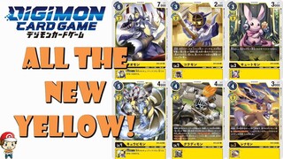 ALL The New Yellow Digimon from Battle of Omega! Down with Security! (Digimon TCG Reveals)