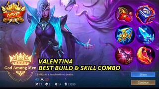 New Hero Valentina Best Build & Skill Combos Gameplay - Mobile Legends Bang Bang