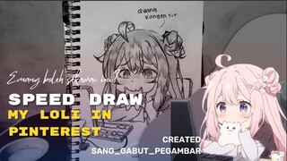 [Speed Draw] Tetap di depan PC walau ayang sibuk 😩|| draw loli my style✨