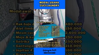 RINCIAN MODAL USAHA CUCI LAUNDRY | IDE BISNIS GAMPANG CUAN #28