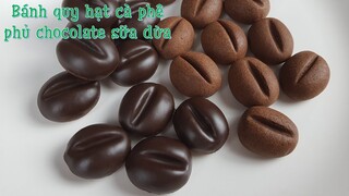 Cách làm bánh quy hạt cà phê phủ chocolate sữa dừa | GIVEAWAY dụng cụ làm bánh