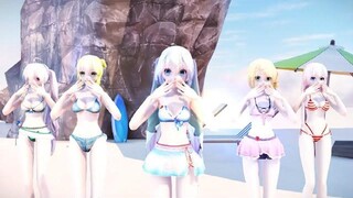 MMD HotSummer มิกุ กุมิ ริน ลูก้า ฮาคุ {DLs & 60FPS}