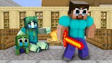 Monster School : Father Herobrine Assassin  and Brave Baby Zombie - Sad Story - Minecraft Animation