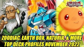 Zoodiac, Earth Box, Naturia, & More! Yu-Gi-Oh! Top Deck Profiles November 2022