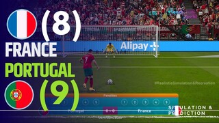 Penalty shootout ⚽ Portugal 9-8 France 🏆 Euro Cup 2024 | Video game simulation