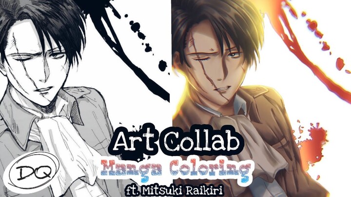 [ART COLLAB] Levi Ackerman Coloring & Shading ft. @Mitsuki Raikiri | IbispaintX & MedibangPaint