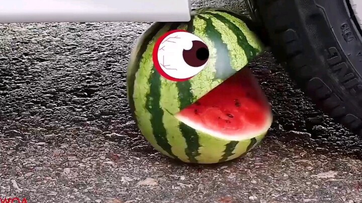 [Funny] Running over a cell phone, a watermelon and more