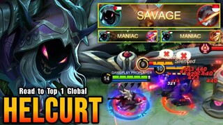 1x SAVAGE 2x MANIAC!! Helcurt Unstoppable Build!! - Road to Top 1 Global Helcurt ~ MLBB