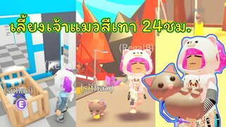 เลี้ยงเจ้าแมวสีเทา 24 ชม. | ROBLOX | ADOPT ME!