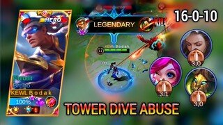 TOWER DIVE ABUSE | BRUNO BEST BUILD S22 - MASTER BODAK MLBB