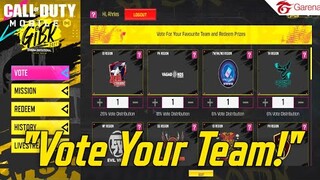 GIBR VOTING - VOTE YOUR TEAM & GET REWARDS!! (Garena) | COD MOBILE