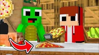 Baby JJ & Mikey Opened The Best Pizzeria challenge Minecraft Maizen Mizen Mazien Tycoon