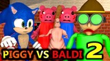PIGGY vs BALDI ROBLOX CHALLENGE 2! (reupload) Chapter 1 Granny Minecraft Game
