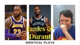 Try Not To Laugh - Kevin Durant vs Lebron James Identical Plays - Reaction!